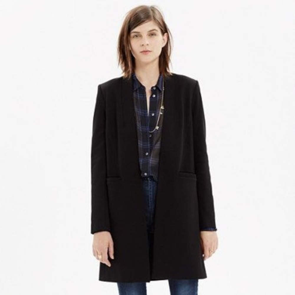 Madewell Venice Blazer Coat size 2 Black Jacket